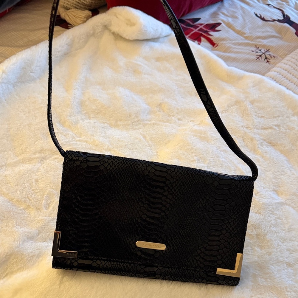 Michael Kors Black Snake-Embossed Bag